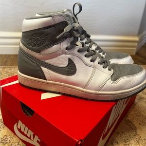 Nike Air Jordan 1 Retro High OG Stealth White Gray Mens
